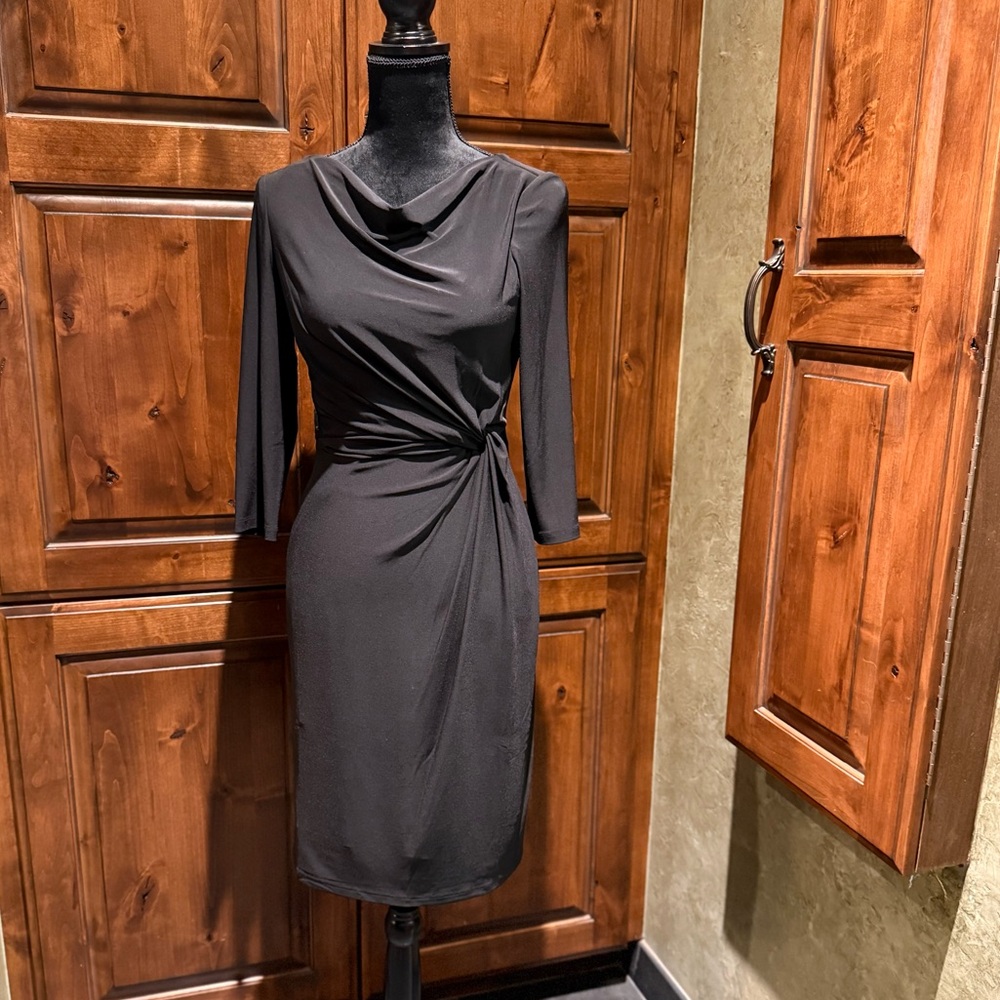 Ralph Lauren Formal Black 3/4 Sleeve Dress